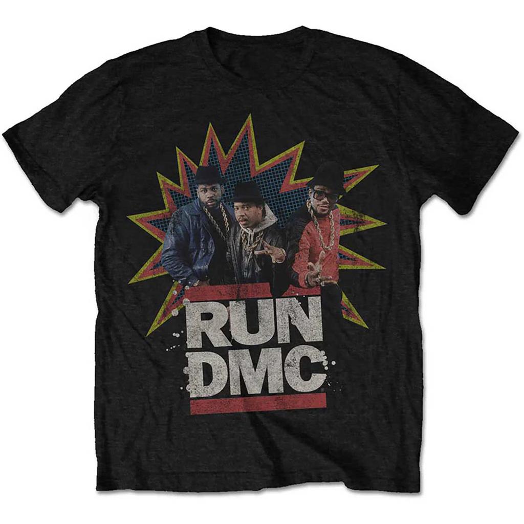 Simmons East Coast Hip Hop Black Rock Casual TShirt Mens and Womens Luxury Band Brand