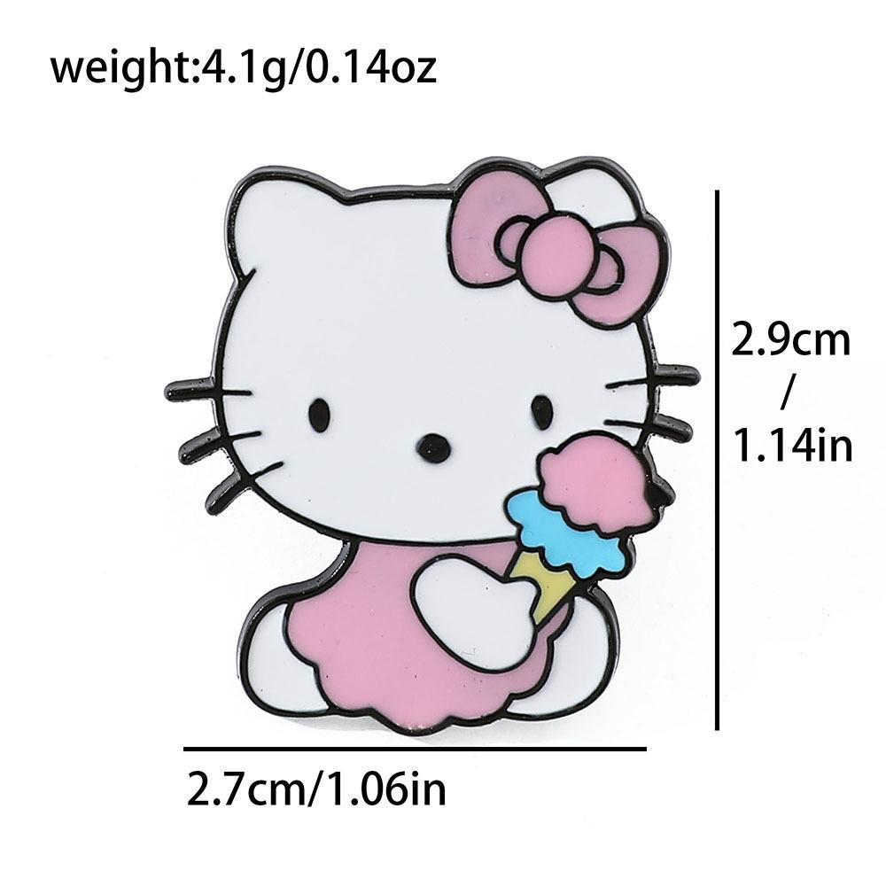 5PCS Cute cartoon soft cute flower cat brooch metal badge cute cat alloy drip oil accessory pin