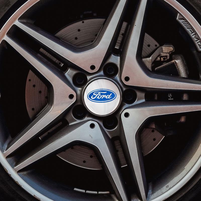 4Pcs 56mm Car Emblem Auto Wheel Center Hub Caps Decal Accessor For Ford Focus Fiesta Puma Ranger Kuga MK7 MAX F150 Mondeo Escape HNQJR1