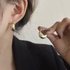 Stainless Steel Double Layer Zircon Hoop Earrings for Women Girls Elegant Punk Earring Stud Style Party Fashion Jewelry Gifts