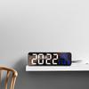 Большие цифровые настенные часы с дисплеем температуры и влажности, ночной режим, настольный будильник, 12/24 ч, электронные светодиодные часы