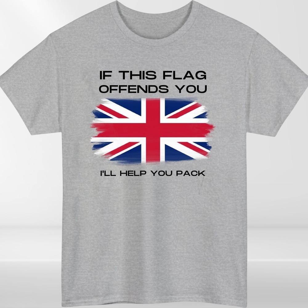 UK Flag TShirt Funny Patriotic Graphic Tee Union Jack Pride Shirt Unisex