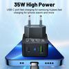 35W GaN USB Fast Charging Type C Charger Quick Charge Mobile Phone Power Adapter For iPhone 15 Xiaomi Samsung Portable Chargers
