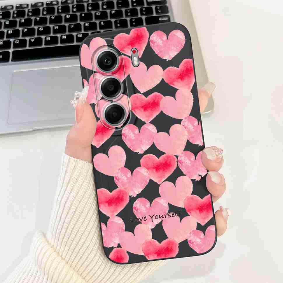 For Tecno Camon 40 Pro 5G Case Fashion Flower Cute Rabbit Soft Silicone Cover For Tecno Camon 40Pro 5G 6.78" Bumper Phone Cases