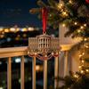 Дом Сад Праздничные Акценты США 250-летие Рождественский Шар Деревянный Белый Дом Елка Винтажный Стиль Украшения Декор Америка 250