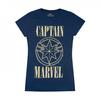 Женская / женская футболка с принтом и щитом Captain