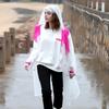 Qinfei Unisex Long Travel Rain Poncho with High-Frequency Heat-Pressed Seams