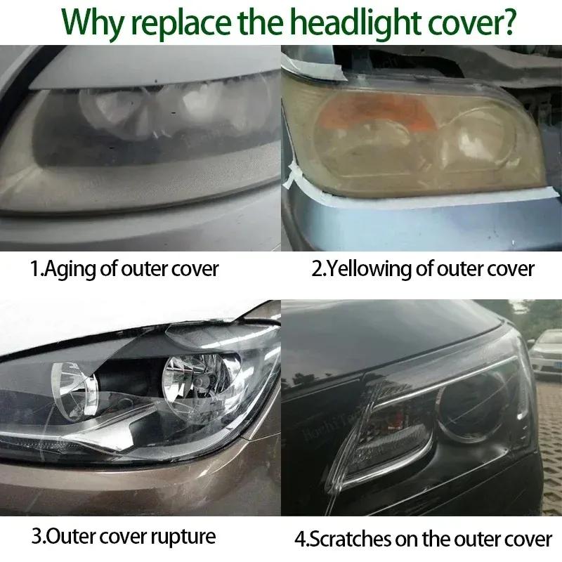 Накладка на фары для Toyota Land Cruiser Prado J120 2003~2009 Прозрачный корпус Стекло рассеивателя передних фар Колпак лампы