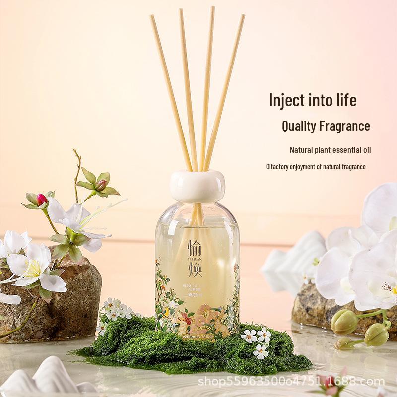 Безпламенный аромадиффузор с эфирными маслами и ротанговыми палочками - Долгоиграющий легкий аромат для декора дома и спальни. Подарок.