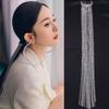 Заколка-ободок с кисточками и стразами в стиле Yang Mi - Искрящийся корейский аксессуар для хвоста