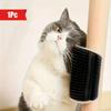 Wall-Mounted Cat Self-Groomer Brush - Corner Massaging Scratcher for Short & Long Hair Cats