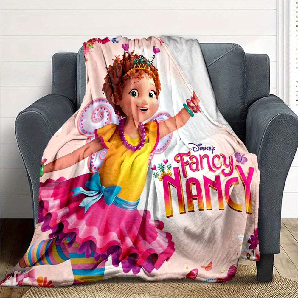1 шт., Плед Disney Fancy Nancy, Для гостиной, Путешествий, Кемпинга, Автомобиля