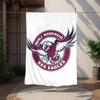Manly Warringah Flannel Blanket Soft Warm All-Season Throw, Design for Camping, Car Travel, Hiking Sofa, Bed, Office Perfect Gift for Parties