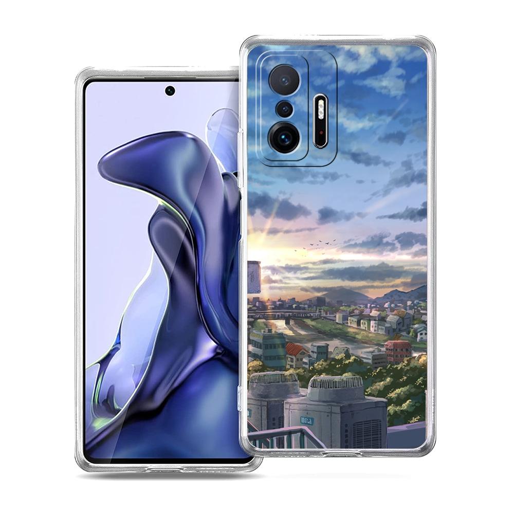 Чехол для телефона с аниме-пейзажем для Xiaomi 14 13 12 Lite Mi 11 Ultra 11X 13T 12T 11T Для Poco X5 X4 X3 NFC F5 F4 M4 Pro 5G Чехол