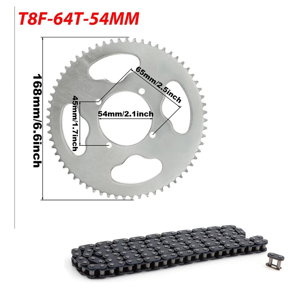 FDDY 47cc 49cc Цепь T8F 136 звеньев и Звездочка 38 44 54 58 64 74 зуба для Мини-мотоцикла Квадроцикла 2-тактные 4-тактные Запчасти