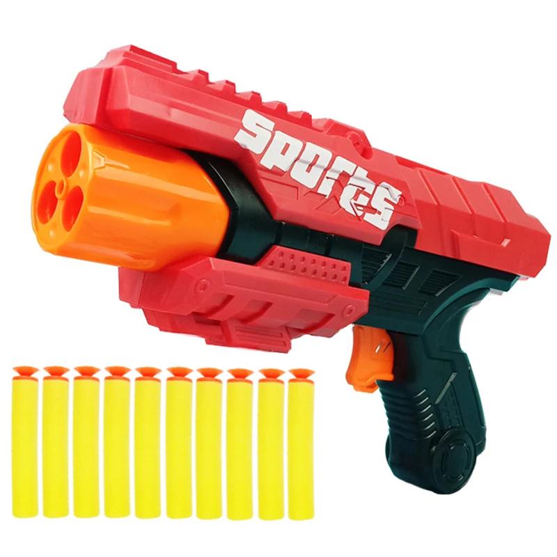 Дети Eva мягкие пули игрушечные пневматические безопасные мягкие пулевые пистолеты дротики страйкбол полые дырки головка пенопластовый дротик игра для стрельбы в помещении