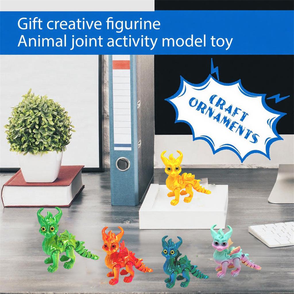 3D-печатные глаза дракона-симуляции Реалистичный летающий дракон с подвижными суставами Настольные украшения Поделки Детские игрушки