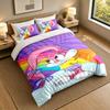 3Pcs Bedding SetRabbit Soft Bed Sheet and Two Pillowcases Home Bedroom Decor