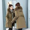 Fashion and leisure autumn and winter new velvet thickened warm loose pie to overcome the tide of women's long cotton-padded clothes autumn and winter