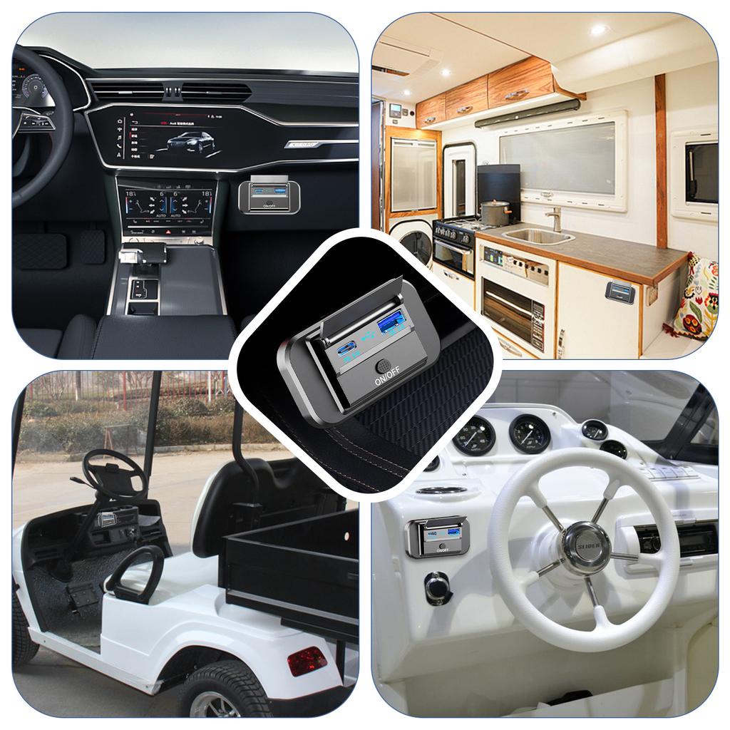 Простое в установке быстрое зарядное устройство PD Type C QC 0 USB для легкой зарядки Функции безопасности