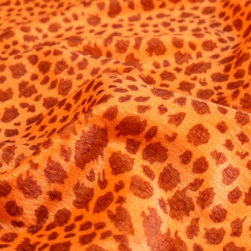 100x150cm Short Plush Fabric Leopard Tiger Cow Pattern Fabric For Diy Garment Sofa Cover Toy Carpet Sewing Patchwork Accessories