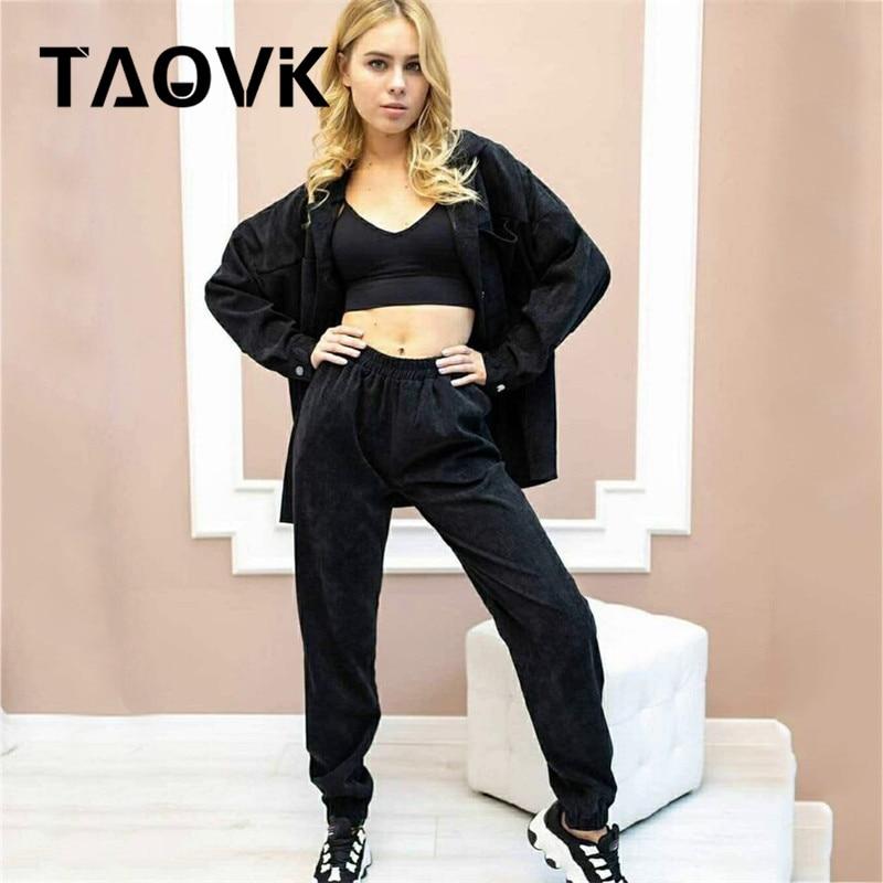 Женский костюм TAOVK : рубашка с длинным рукавом и брюки