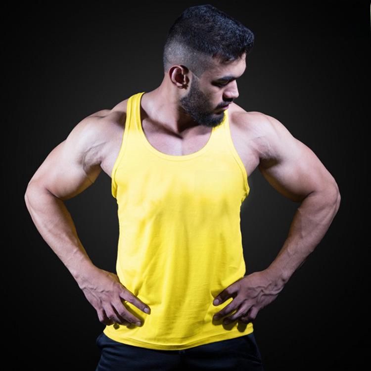 Мужская быстросохнущая футболка без рукавов для тренировок мышц