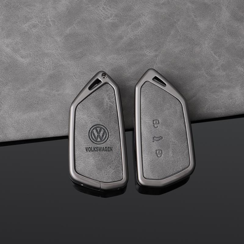 Для VOLKSWAGEN VW Модный Чехол-Оболочка из Цинкового Сплава и Кожи для Автомобильного Пульта ДУ Брелок Для VW Volkswagen Golf 8 2020 ID.3 ID.4 Cupra A