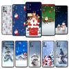Чехол для телефона Samsung Galaxy A52s A73 A72 A53 A33 A32 A22 A02s A21s A12 A31 A51 A71 A41 A23 A11 Capa Merry Christmas Snowman