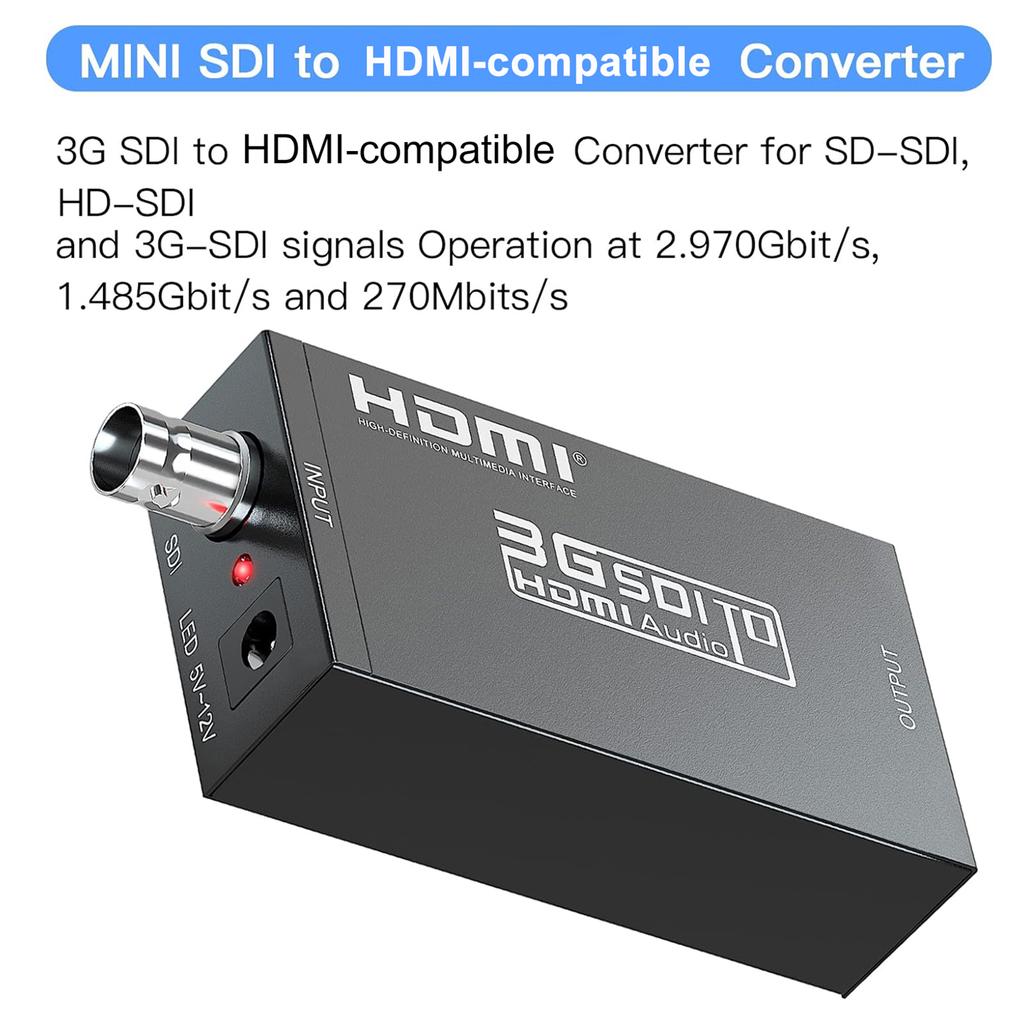 Преобразователь интерфейса мультимедиа SDI в HighClear 3GSDI в HDMIСовместимый видео-аудио преобразователь 8