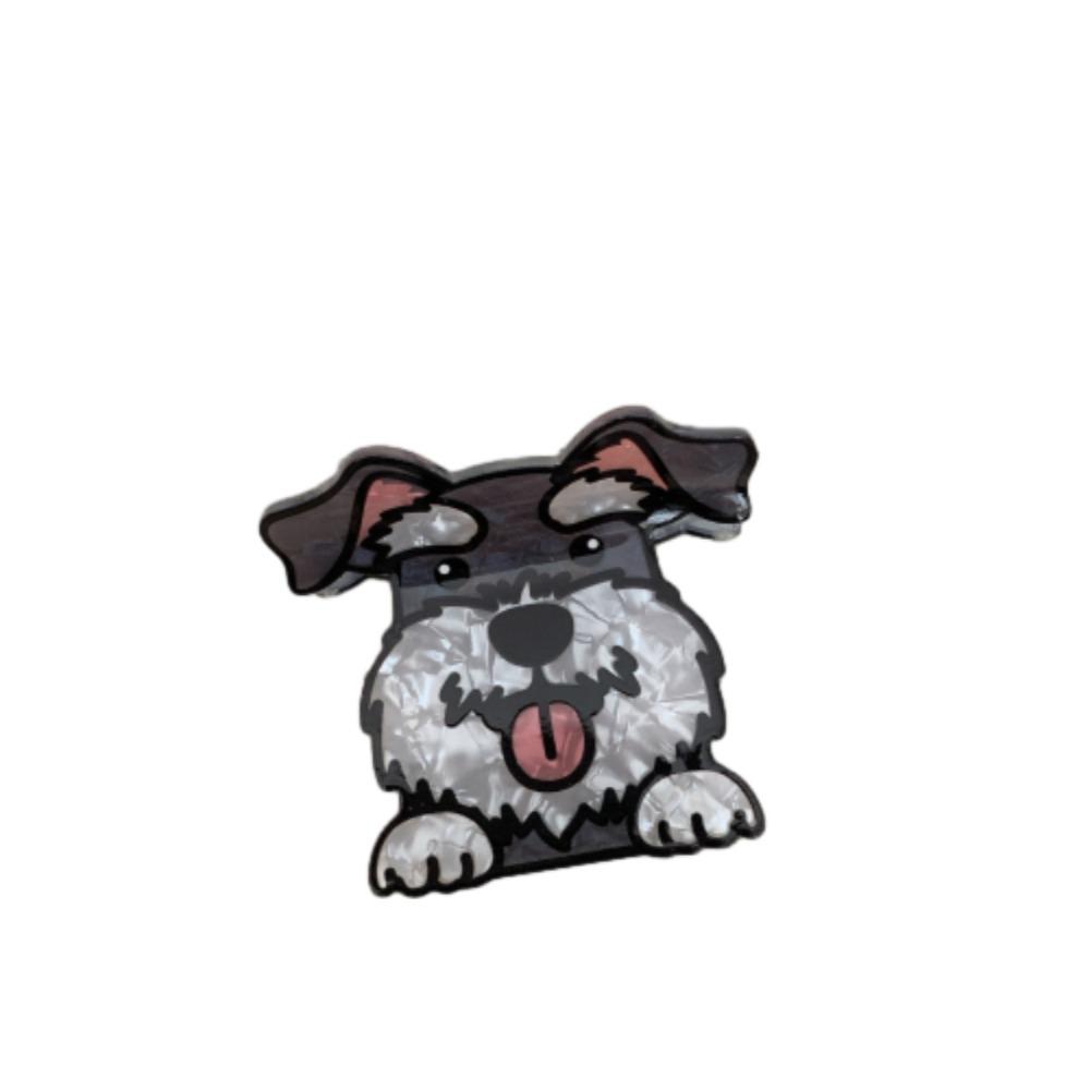 Acrylic Schnauzer Crab Clip Puppy Small Shark Clip Kawaii Cartoon Dog Hair Claw  Girls