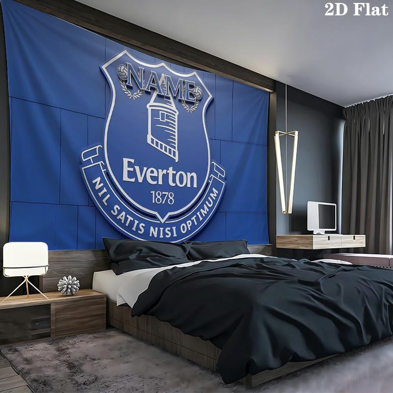 Custom Name,Everton Wall tapestry, aesthetic printed fabric blanket, suitable for bedroom, living room, and home decor.