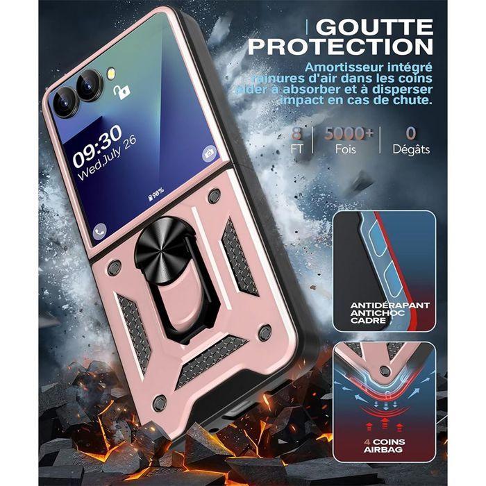 Coque de protection - BOOLING - pour Samsung Galaxy Z Flip 7 - Rigide - Rose - 2 Verres Trempés