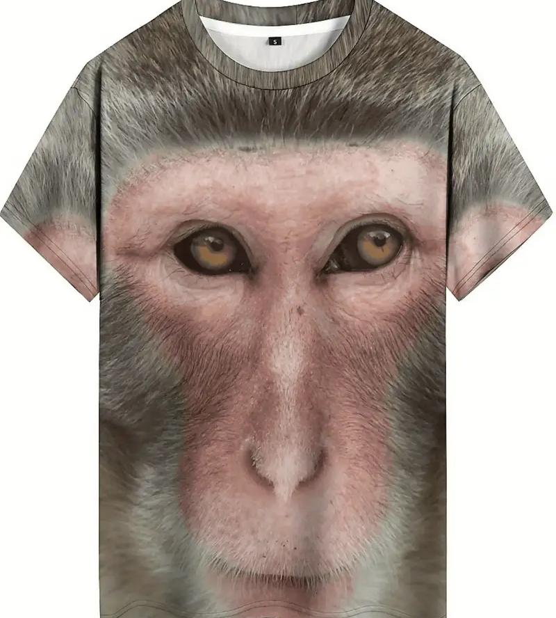XXS-6XL плюс размер мужская футболка 3D смешная обезьяна графический принт футболка для женщин мода короткий рукав топы футболки мужская одежда