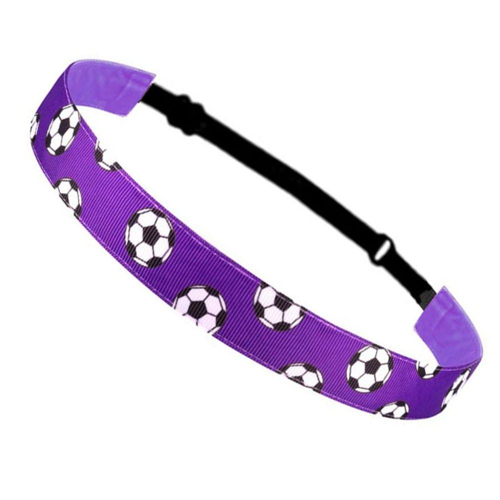 1pcs No Slip Sports Sweatband Football Printed Yoga Hair Band New Football Headband Girls