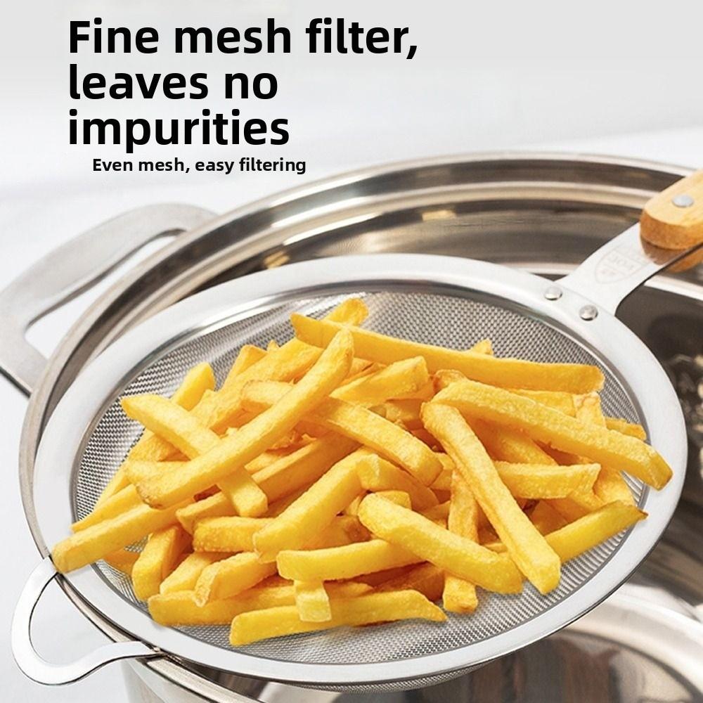 Stainless Steel Food Strainer Colander Rust-Proof Cocktail Sieve New Tea Strainer for Kitchen