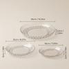 Reusable Plastic Plates Amber PET Dessert Appetizer Serving Dishes Kitchen Tableware Stackable Snack Food Fruit Platter Picnic