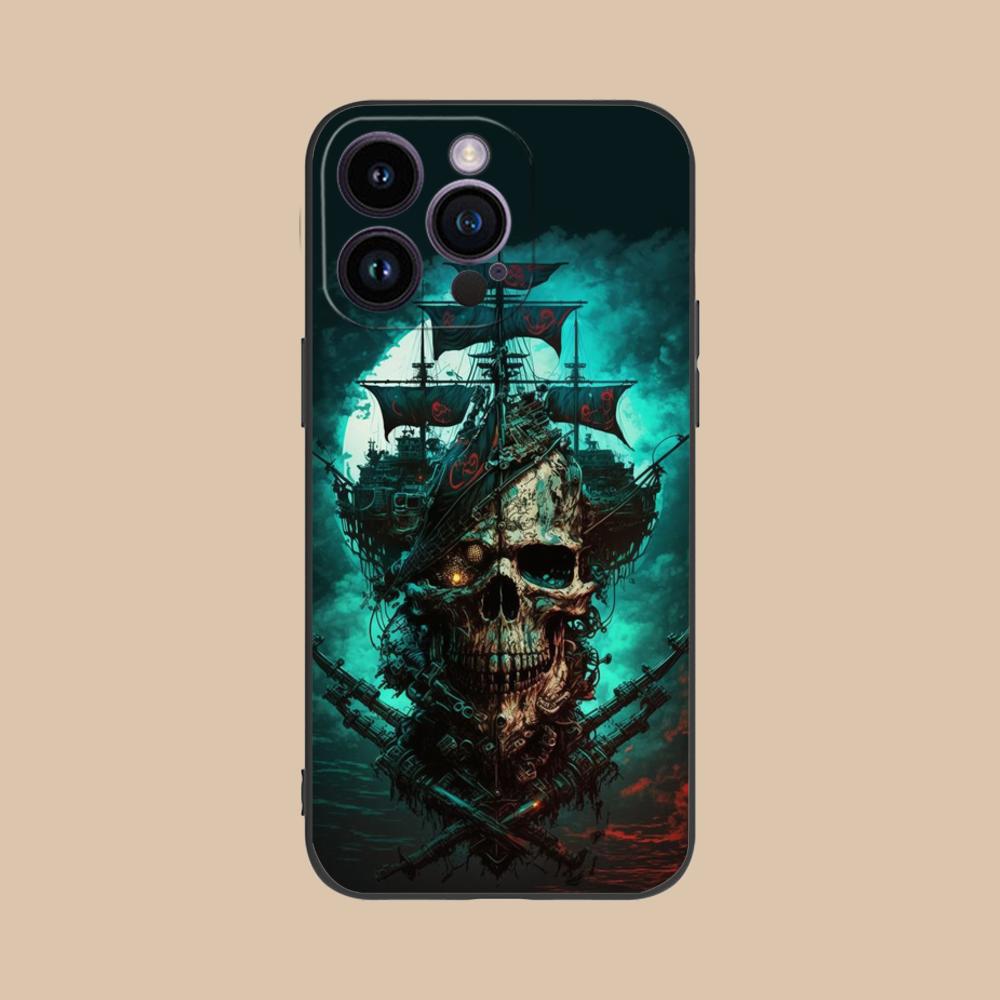 Пиратский Корсар Чехол для Мобильного Телефона для iPhone 17 16 15 14 13 12 11 X XR XS 8 7 Air Pro Max Plus Mini Цветной Чехол Чехол Роскошный
