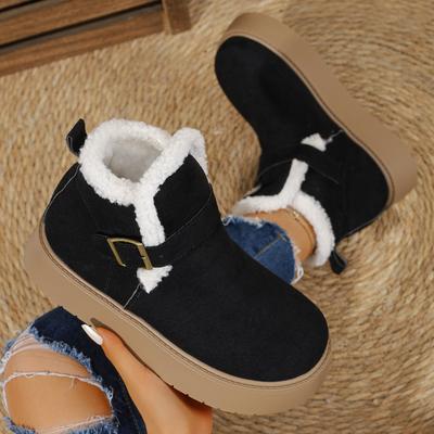 Женские ботильоны плюшевые теплые модные зимние ботинки женские удобные уличные туфли на платформе роскошные зимние туфли на плоской подошве женские
