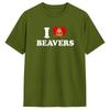 I Love Beavers TShirt Unisex  Vintage T Shirts Summer O Neck Fashion Tee Shirt Hot Sale Oversized Clothes