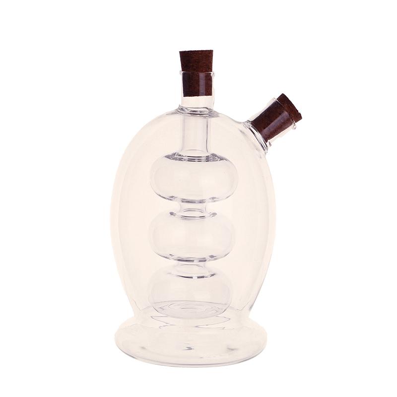 1 шт. 2-в-1 двухслойная бутылка, соус, масло, уксус, стеклянная бутылка, герметичные кухонные бутылки для хранения приправ, банки, кухонные инструменты