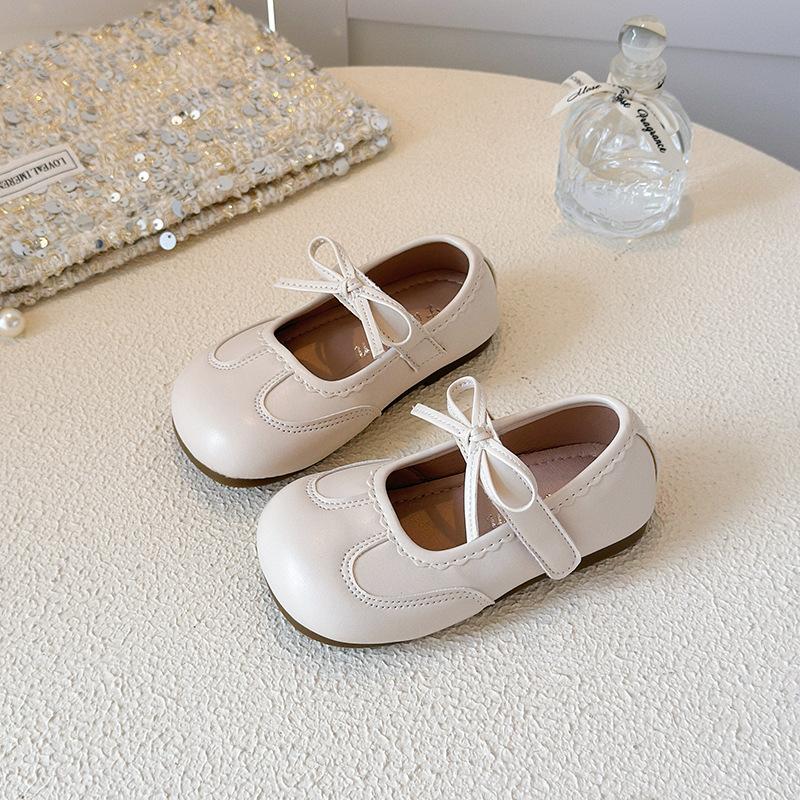 Autumn new collection: cute bow-knot princess shoes for little girls, Korean-style fashionable single shoes for young girls