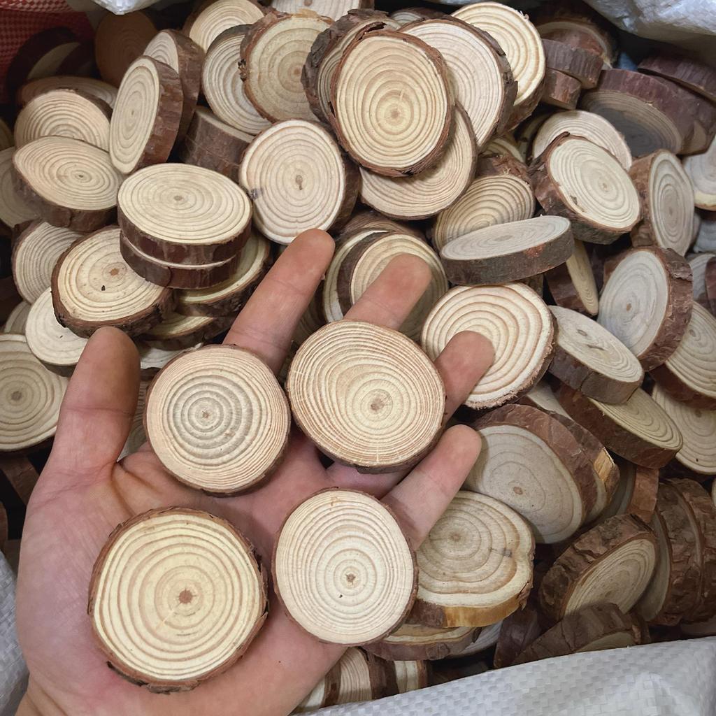 Деревянные срезы для поделок и декора детского сада, расписанные вручную – Маленькие кусочки натурального дерева с годичными кольцами
