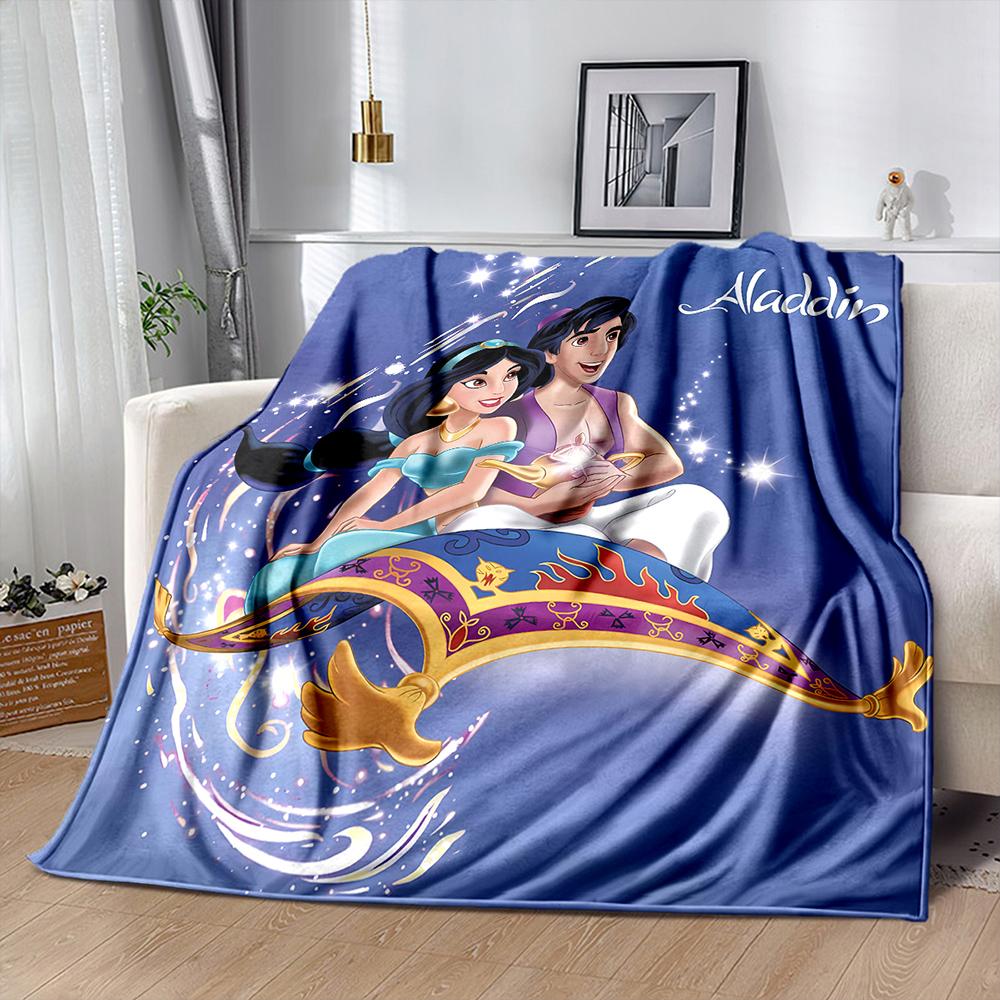 Various Styles and Sizes Aladdin Princess Jasmine Blanket for Bed Bedroom Sofa Picnic, Blanket for Cover Outdoor Leisure Nap