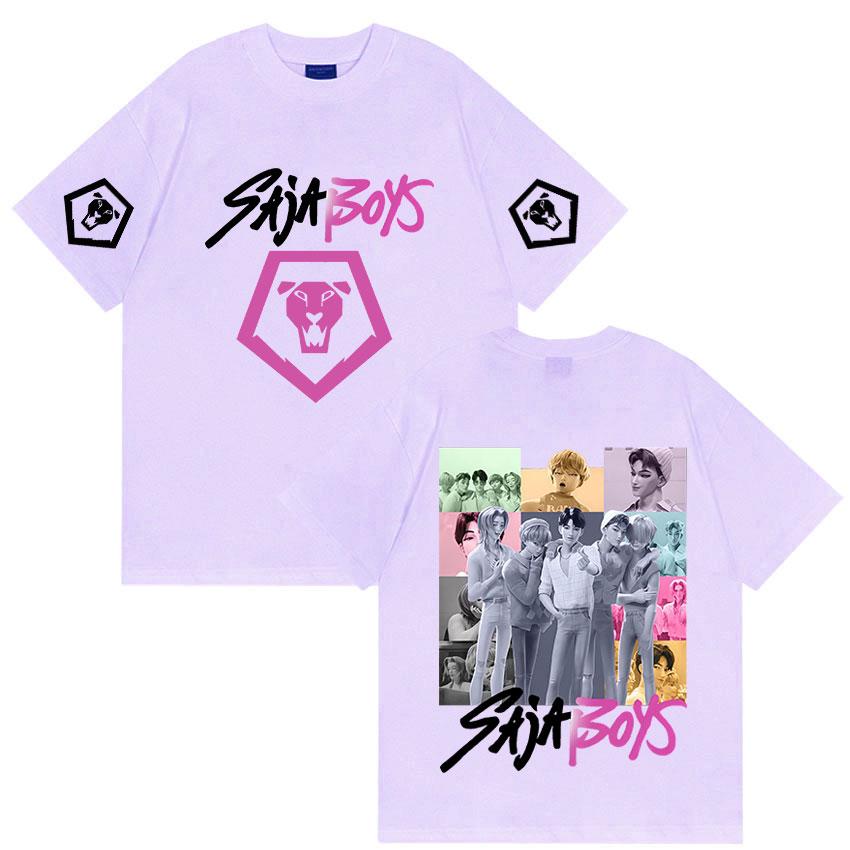 K-pop Saja Boys Охотники на демонов 2025 Фильм Графические футболки Мужские Женские Эстетичные Модные футболки Повседневные Оверсайз Футболки с коротким рукавом