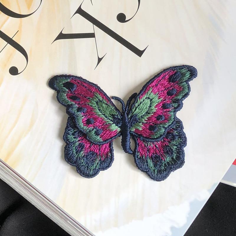 Шифрование Цветная Бабочка Вышивка Ткань Наклейка Двухслойная Водорастворимая Вышивка Патч Одежда Юбка Обувь И Шляпы Украшения Сделай Сам