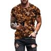 Летний круглый вырез с 3D-принтом, модные повседневные мужские футболки с коротким рукавом
