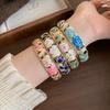 Hollowed Floral Vintage Cloisonne Bangle Traditional Women's Hand Bracelet  Jewelry Gifts