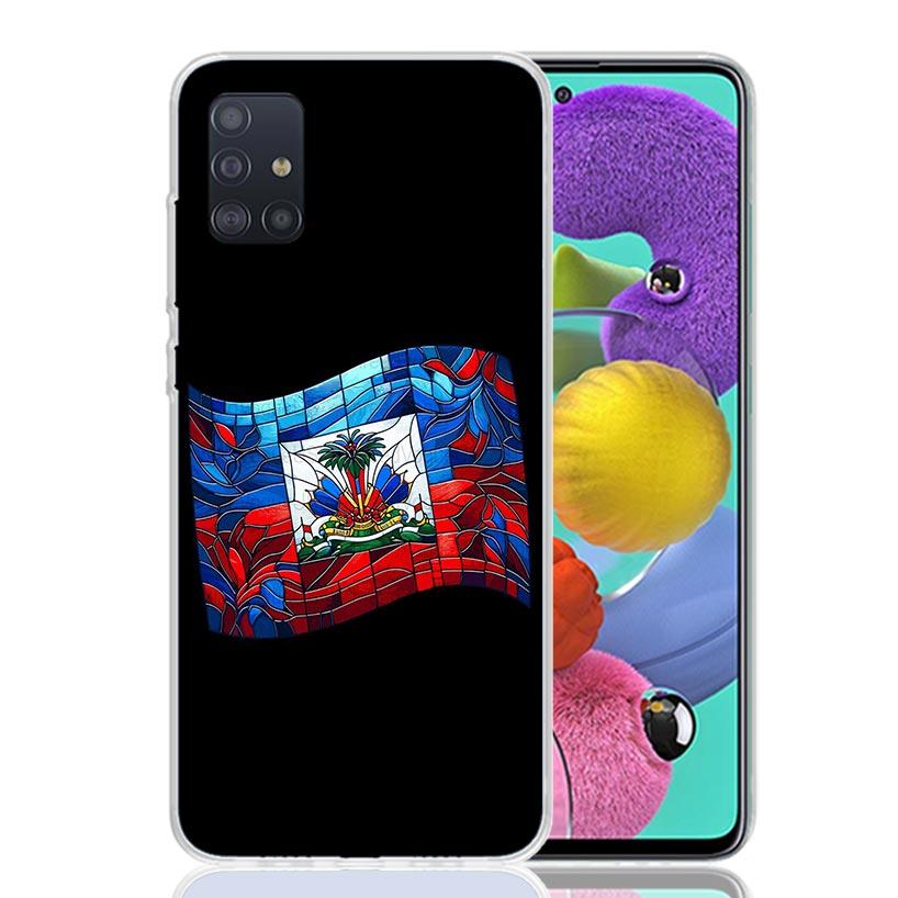 Haiti Haitian Flag Phone Case For Samsung Galaxy A52 A32 A22 A12 A02S A50S A30S A51 A31 AA71 Note 20 Ultra 10 S10 Plus Galaxy A5