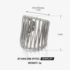 Silver Color Stainless Steel Rings for Women Men Vintage Heart Shaped Leaf Wings Flower Open Rings Waterproof Jewelry Wholesale